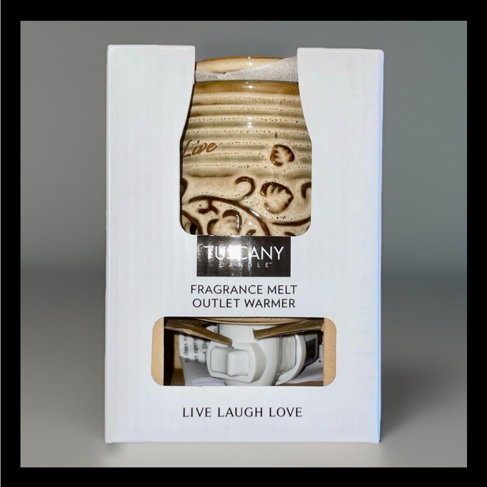 Tuscany Candle Ceramic Plug-In Fragrance Warmer & Night Light -Live Laugh Love - Picture 9 of 13
